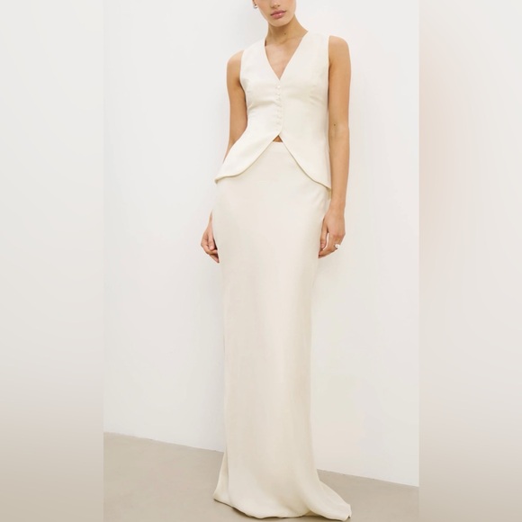 Because Of Alice Dresses & Skirts - BOA Cupro Bias- Cut Maxi Skirt and Vest Two Piece Set